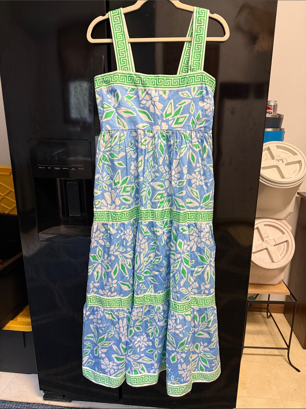 Patty Kim Women’s Blue & Green Floral Maxi Dress